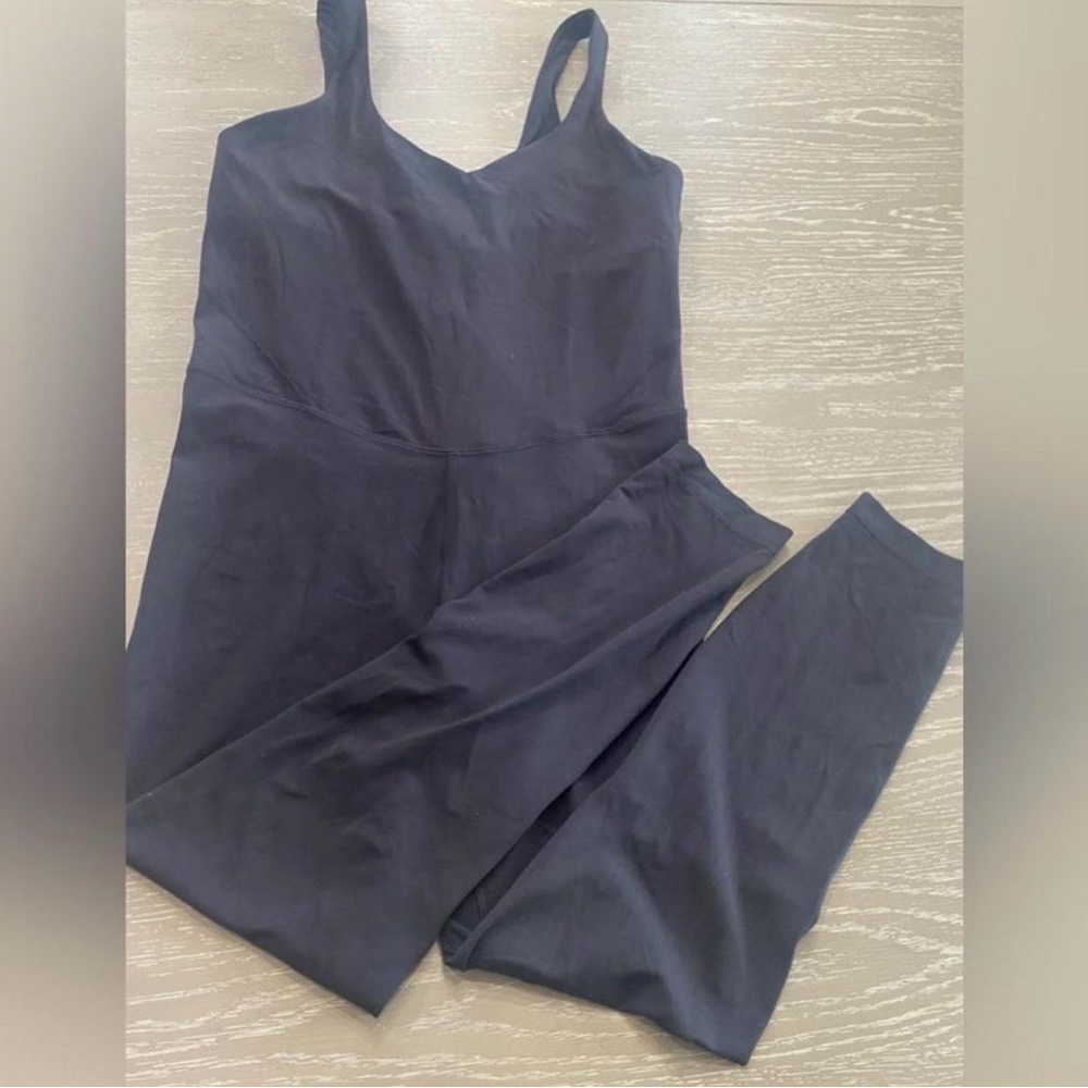 lululemon athletica Black Sleeveless Stretch Jumpsuit 28”